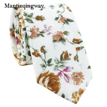 Mantieqingway 6 см Цветочные Печатные шеи галстуки для мужчин хлопок Ti тощий галстук тонкий галстук бизнес повседневный мужской галстук подарок