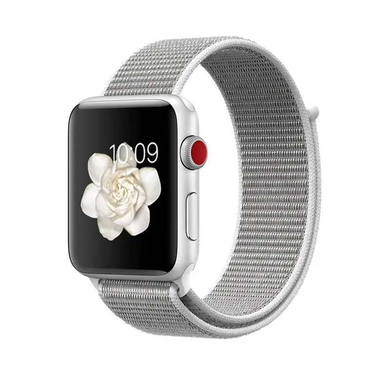 Спортивный нейлоновый ремешок для Apple Watch, ремешок 40 мм, 44 мм, ремешок для iWatch серии 1, 2, 3, 4, цветные сменные ремешки для часов 38 мм, 42 мм - Цвет ремешка: Seashell