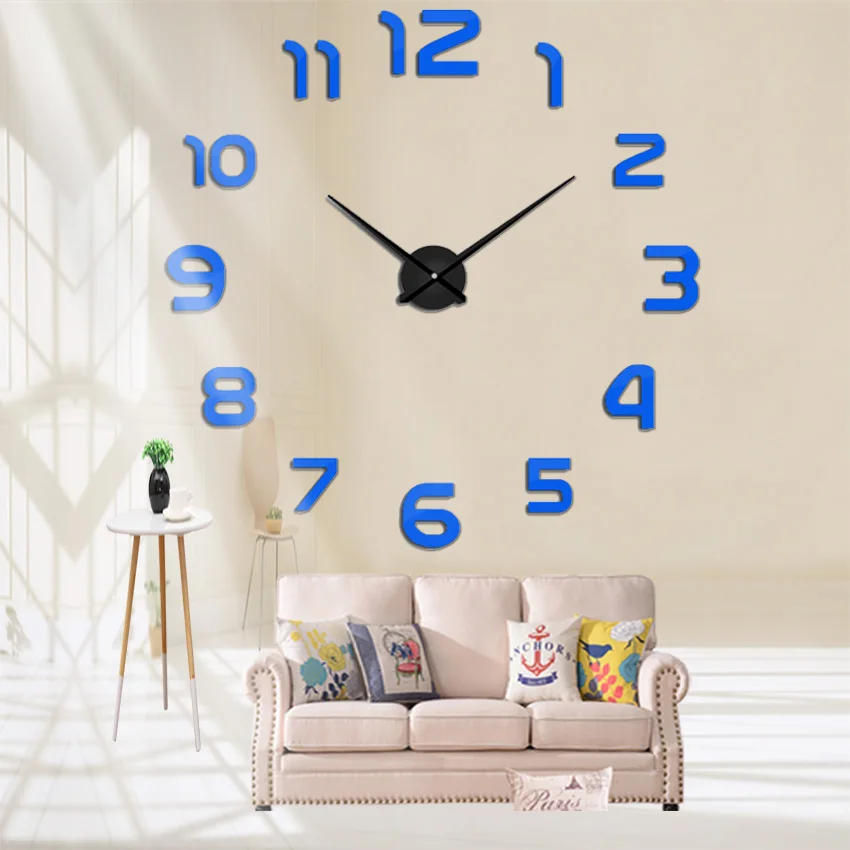 

Modern Design 3d Big Wall Clock Home Decor Acrylic Mirror Wall Clock Sticker Living Room Creative reloj de pared Unique Gift