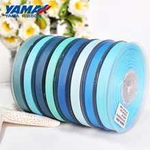 YAMA – ruban en gros-grain bleu, 25, 28, 32, 38mm, 100 yards/lot, parfait pour l'artisanat de décoration de mariage et l'emballage de cadeaux, rubans tissés