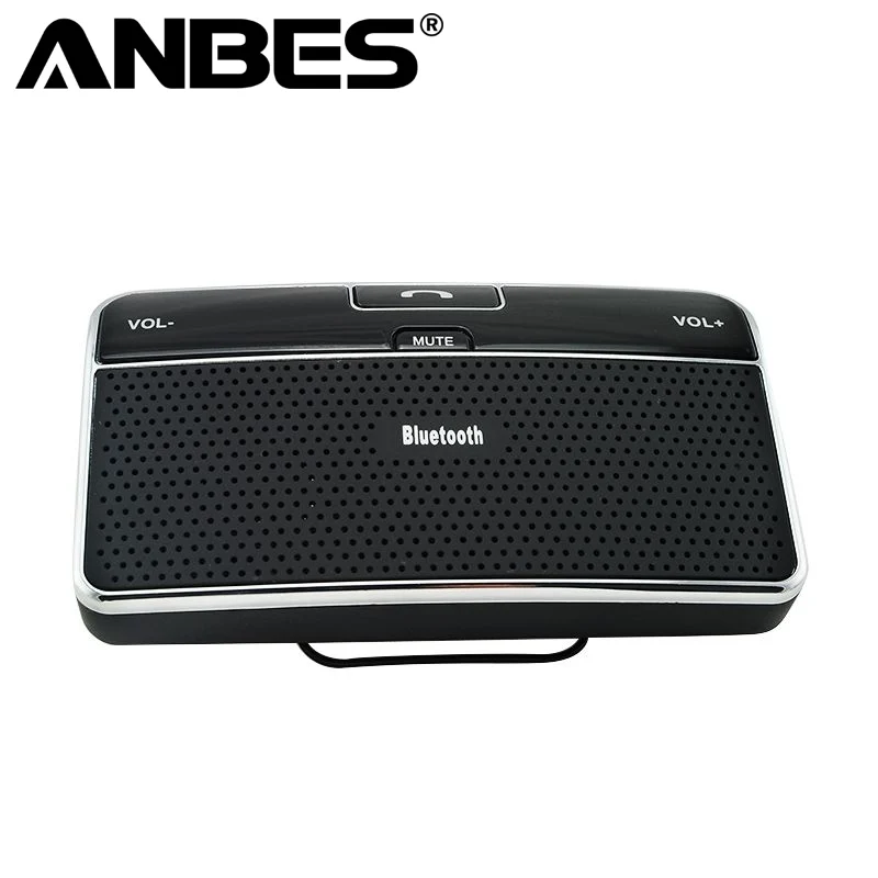 Anbes Universal Bluetooth Car 4.0 EDR In-Car Speakerphone Sun Visor Handsfree Car Kit Music Receiver Car Charger Bluetooth 