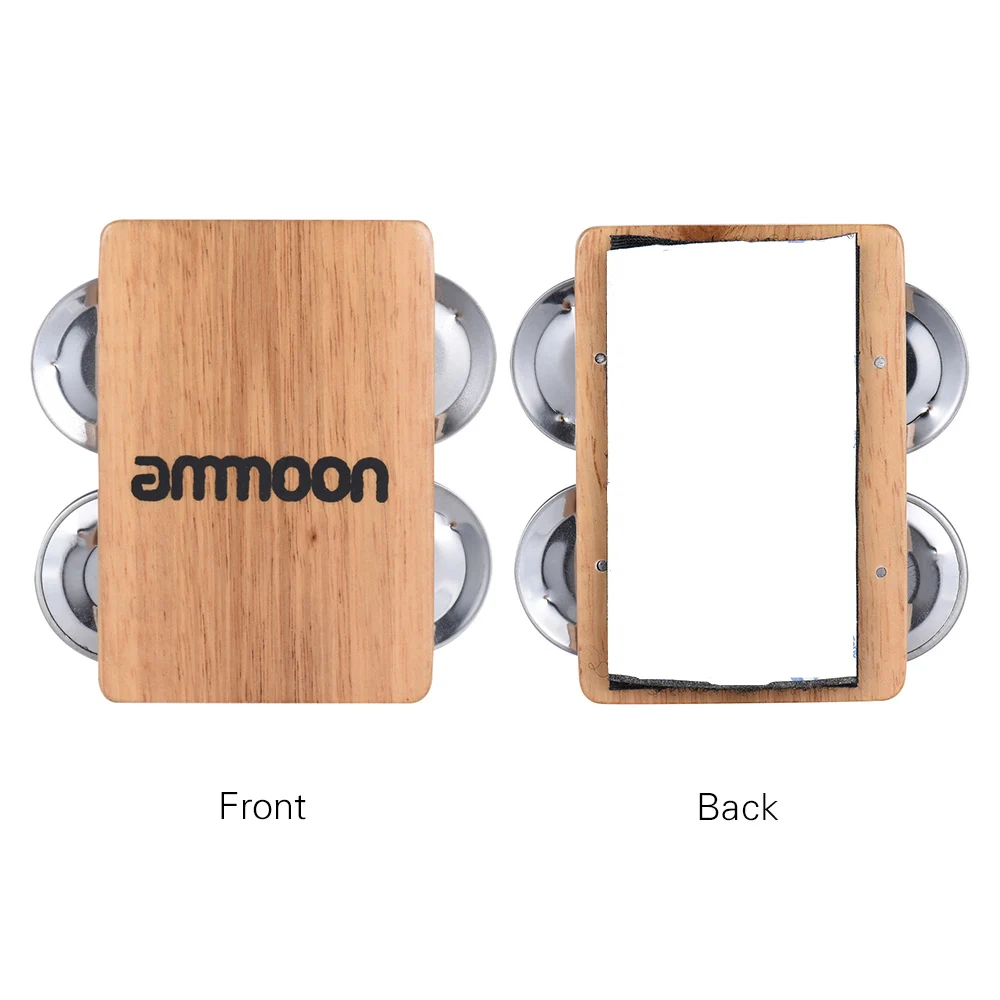Ammoon 4-звон колокола Кастанет кахон, барабан компаньон аксессуар для ручных ударных инструментов