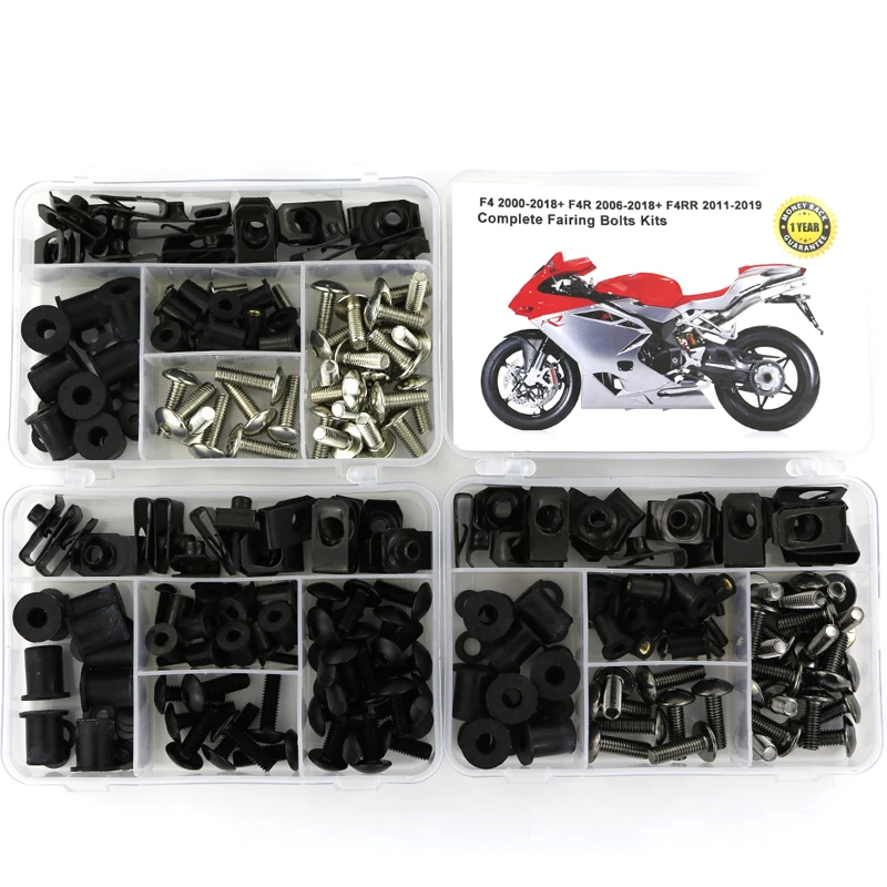 

For MV AGUSTA F4 F4R F4RR Full Fairing Bolts Kit Complete Bodywork Screws Nuts Side Covering Bolts OEM Style Steel