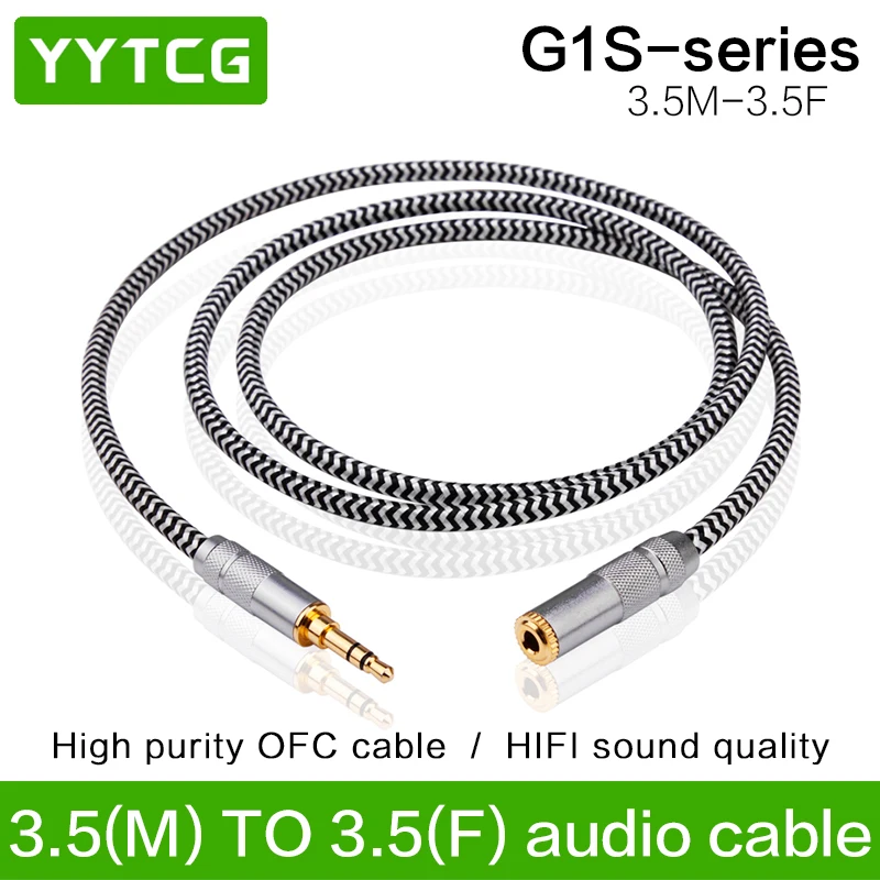 Удлинитель аудио YYTCG Hifi 3 5 мм кабель OCC HIFI штекер гнездо|Кабели VGA| |