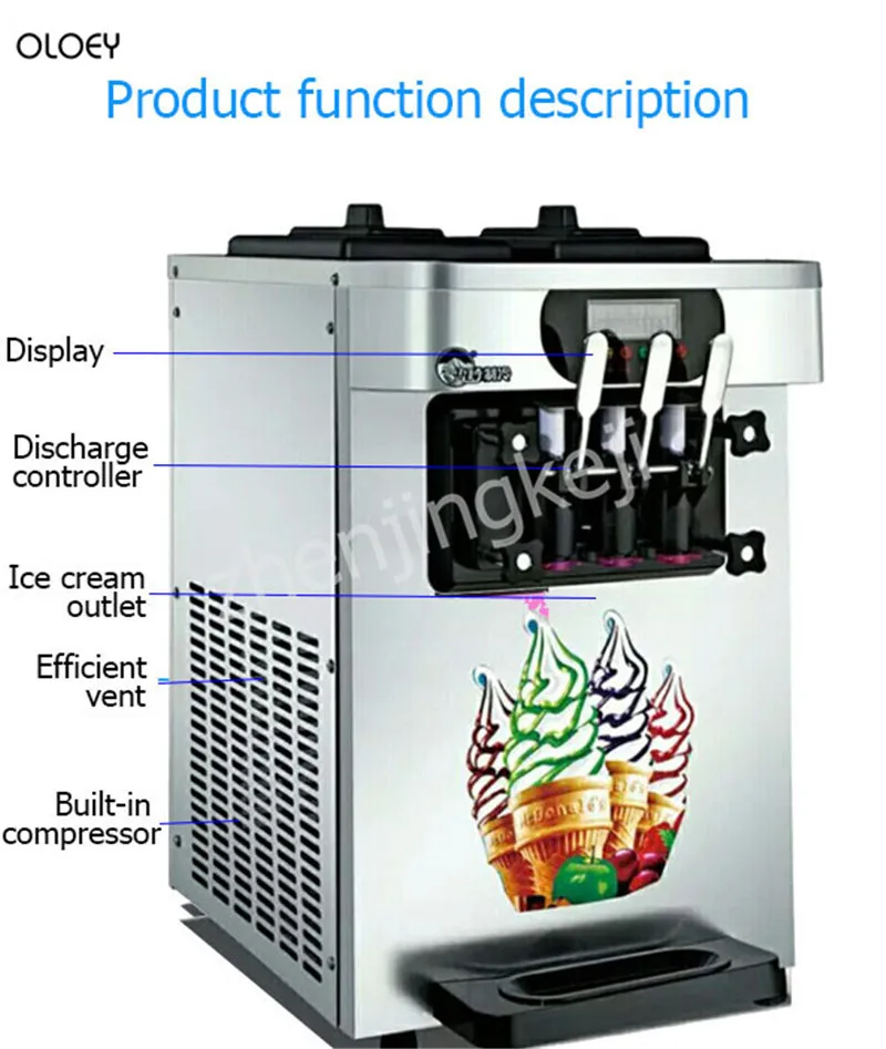 Коммерческая Машина Для Мороженого трехголовая настольная Трехцветная машина для мягкого мороженого все машины для мороженого из нержавеющей стали
