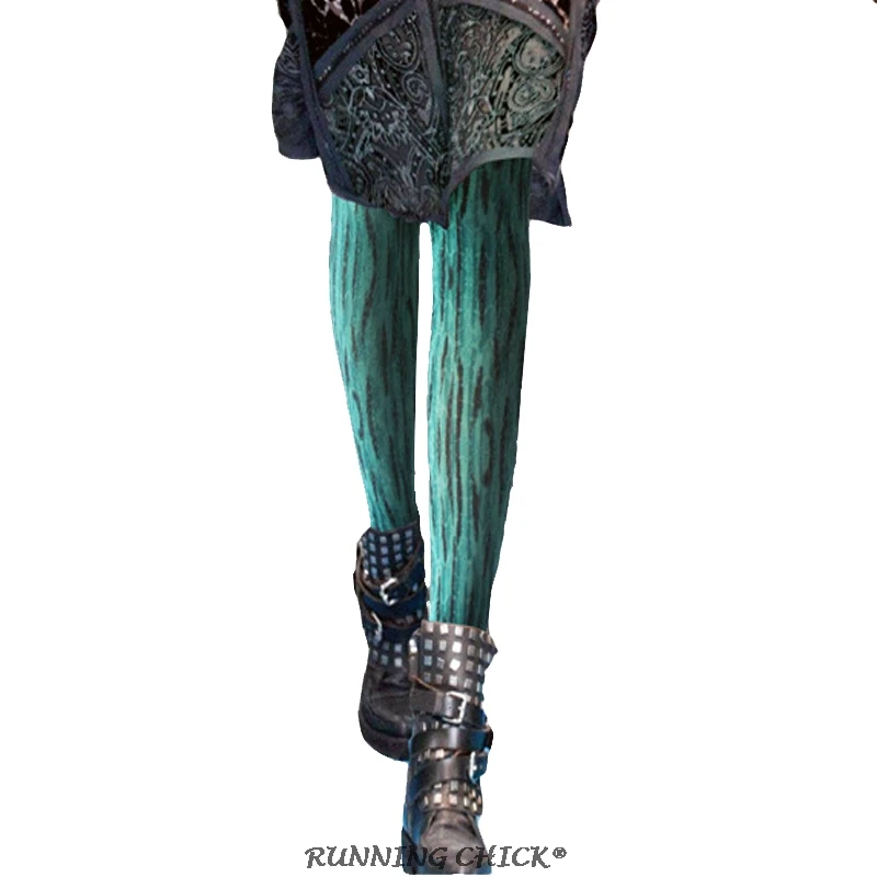 

Wild green snake print pantyhose