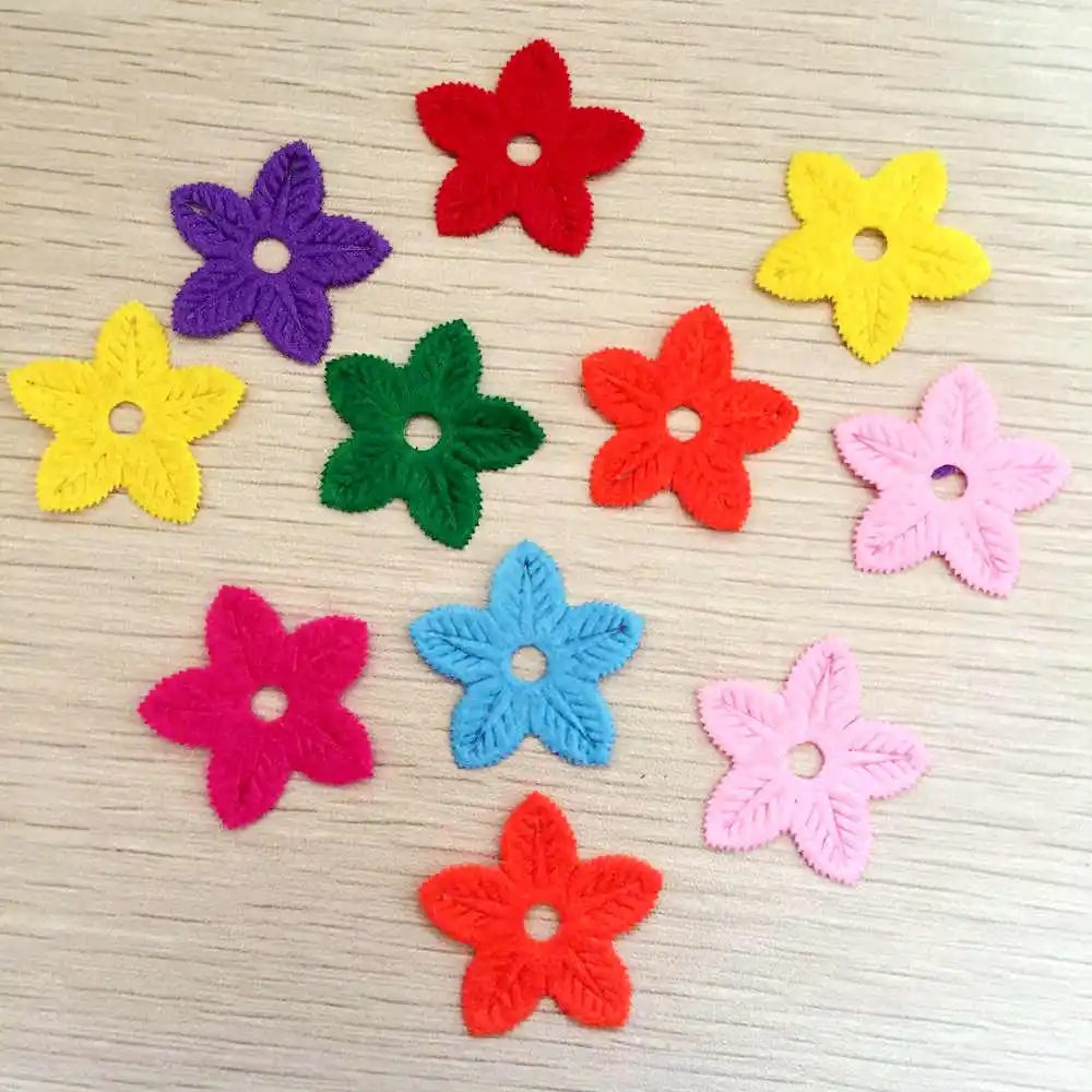 

100pcs 25mm DIY flower Applique Patches Felt Accessories scrapbook C18A