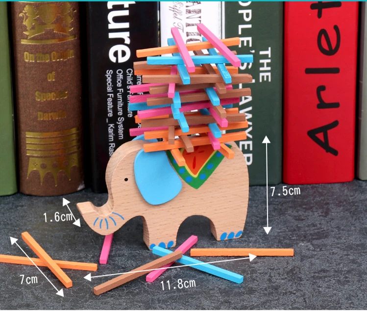 Новинка, деревянные игрушки для детей с изображением слона/верблюда, деревянные блоки, игрушки для детей, развивающие игрушки Монтессори для мальчиков
