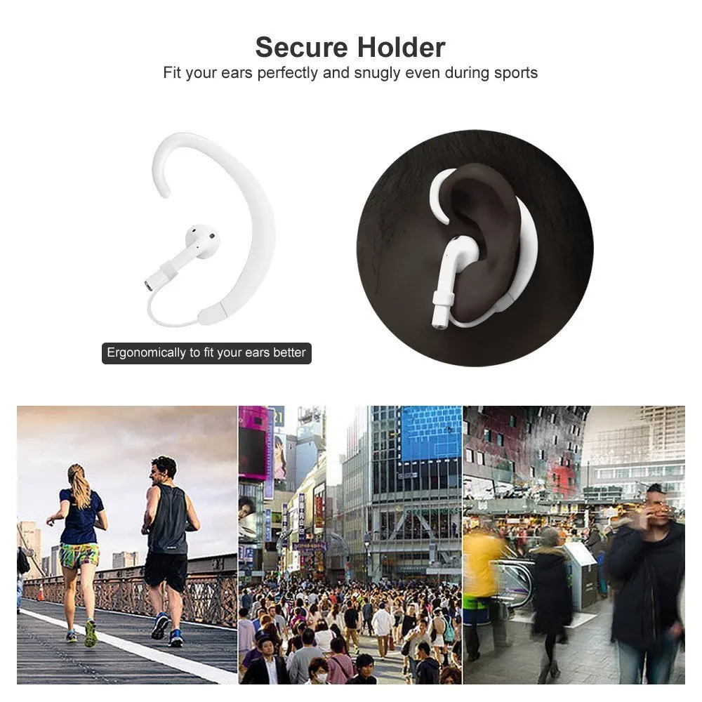 1 пара силиконовых наушников держатели для крючков Apple Airpods Air Pods беспроводные
