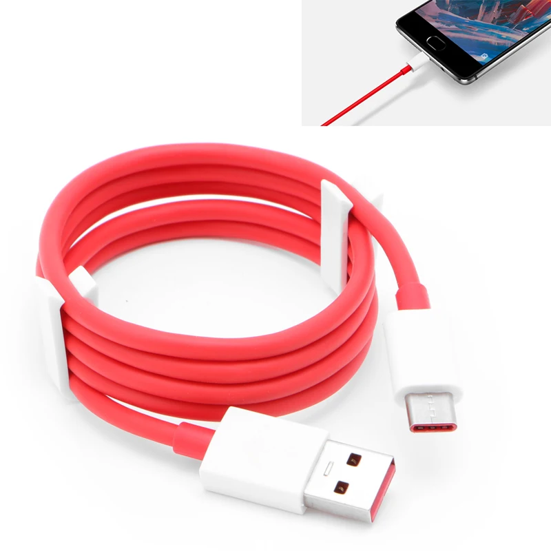 

High Quality Type-C Original Red Charge Charger Data USB Cable For Oneplus 3