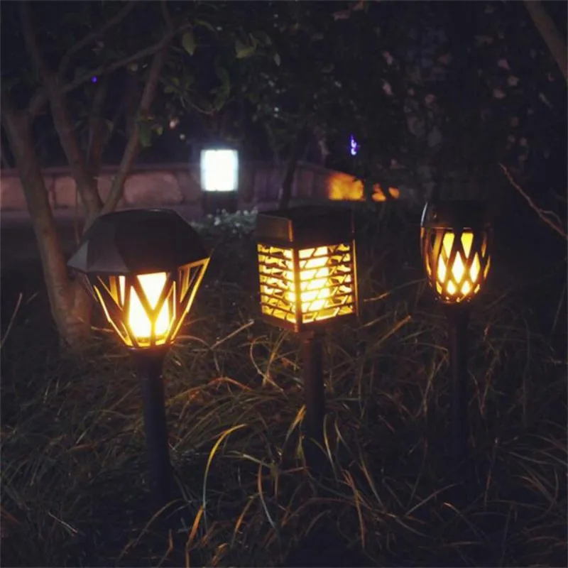 

Outdoor Garden LED Solar Garden Light Yard Pathway Lighting with Dancing Flame