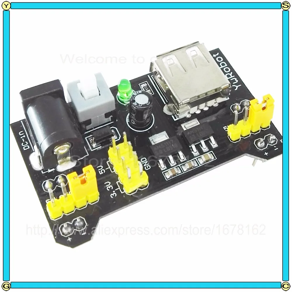 

MB-102 Module 2 Channel Board MB102 DC 7-12V Micro USB Interface Breadboard Power Supply Module for arduino Diy Kit