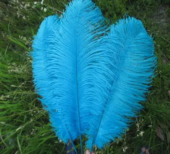 

Manufacturers sell 50 pcs high quality sky blue ostrich feathers 18-20 inch 45-50 cm Wedding decoration