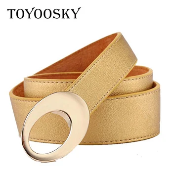 

2018 New Fashion Women's Leather Belt Black Red Solid Luxury Belts For Women Casual Belts for Ladies Designer Belts TOYOOSKY