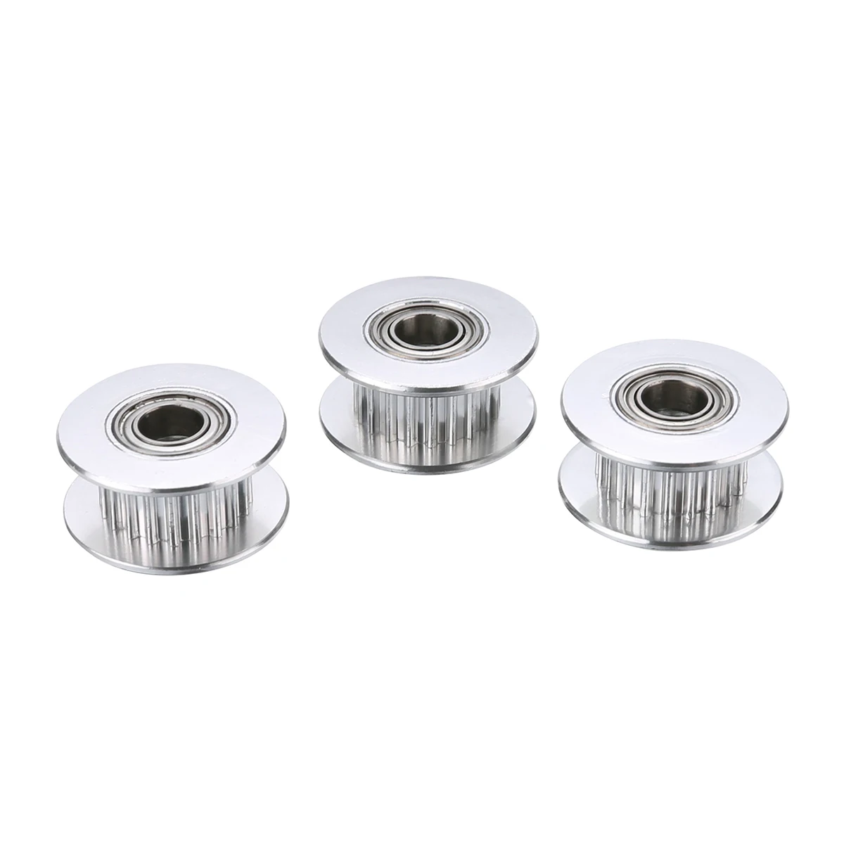 3D Printer Accessories 3pcs 20T GT2 5mm Bore 6mm Belt Smooth Idler Pulley with Bearing New Mayitr