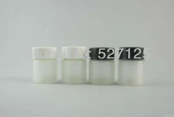 

10g clear/transparent frosted glass cream jar with white/black plastic lid,10ml cosmetic/eye cream/mini/sample cream container