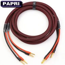 PAPRI HiFi Wire MPS C-400 99.9997% OFC Audio Cable 24K Gold Plated Speaker Banana Plugs Connector Amplifier 1Pair 20pcs 2mm pin speaker banana plugs gold plated wire cable connector for audio hifi musical speaker adapter kit