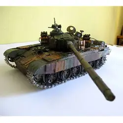 1:25 3D бумажная модель польский PT-91 основной боевой танк Бумажная модель Танк модель военная колесница ручной DIY Военная коллекция подарок