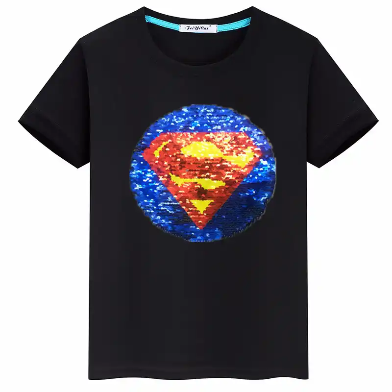 Magic Sequin Reversible Cotton For Boys T-Shirts Casual Summer Clothing Fashion