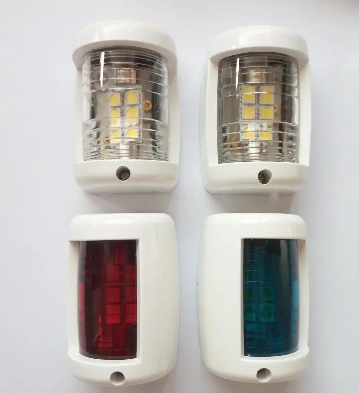 

Marine Boat Mini Masthead/Stern/Starboard/Port Navigation Light 12V LED One Set White