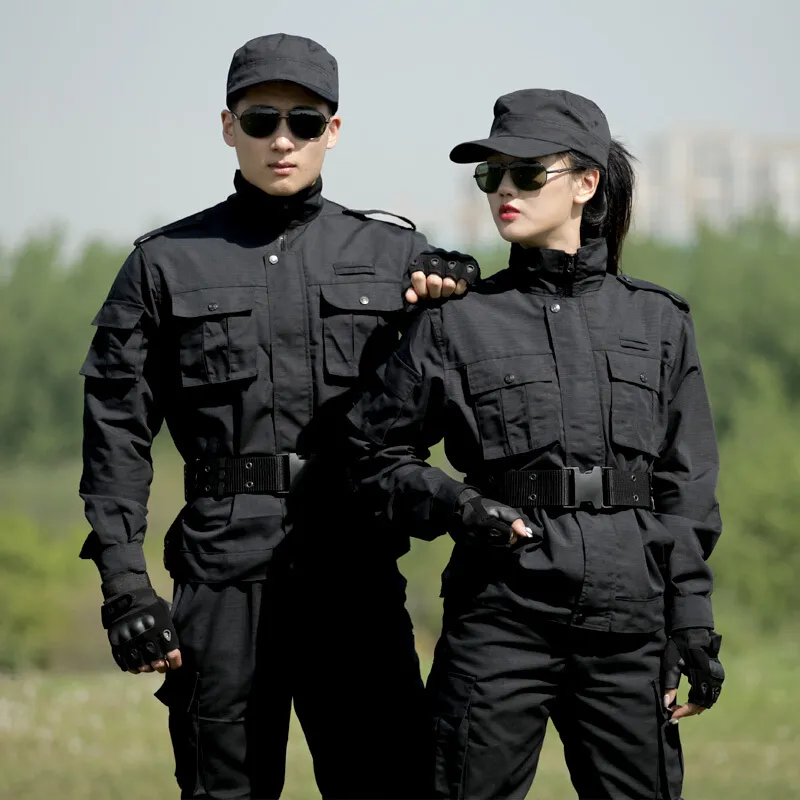 

Men's Military Uniform Suit Tactical ARMY Clothing Uniforms Suit SWAT Policemen Work Combat Uniforms Male Black Pants +Jacket