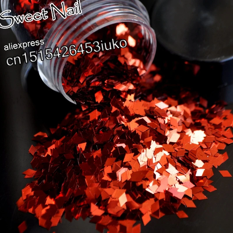 2020 Charming sexy sequins glittering diamond nail decoration 3D LEI piece Deep red B0306 | Красота и здоровье