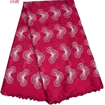 

High Quality Fuchsia Cotton African Swiss Voile Lace High Quality Big Cotton swiss voile lace in switzerland On Promotion BG-079