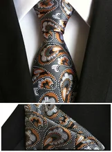 8cm mens fashion ties pocket square tie set men neckties business polyester silk tie handkerchief retro paisley scarf T072