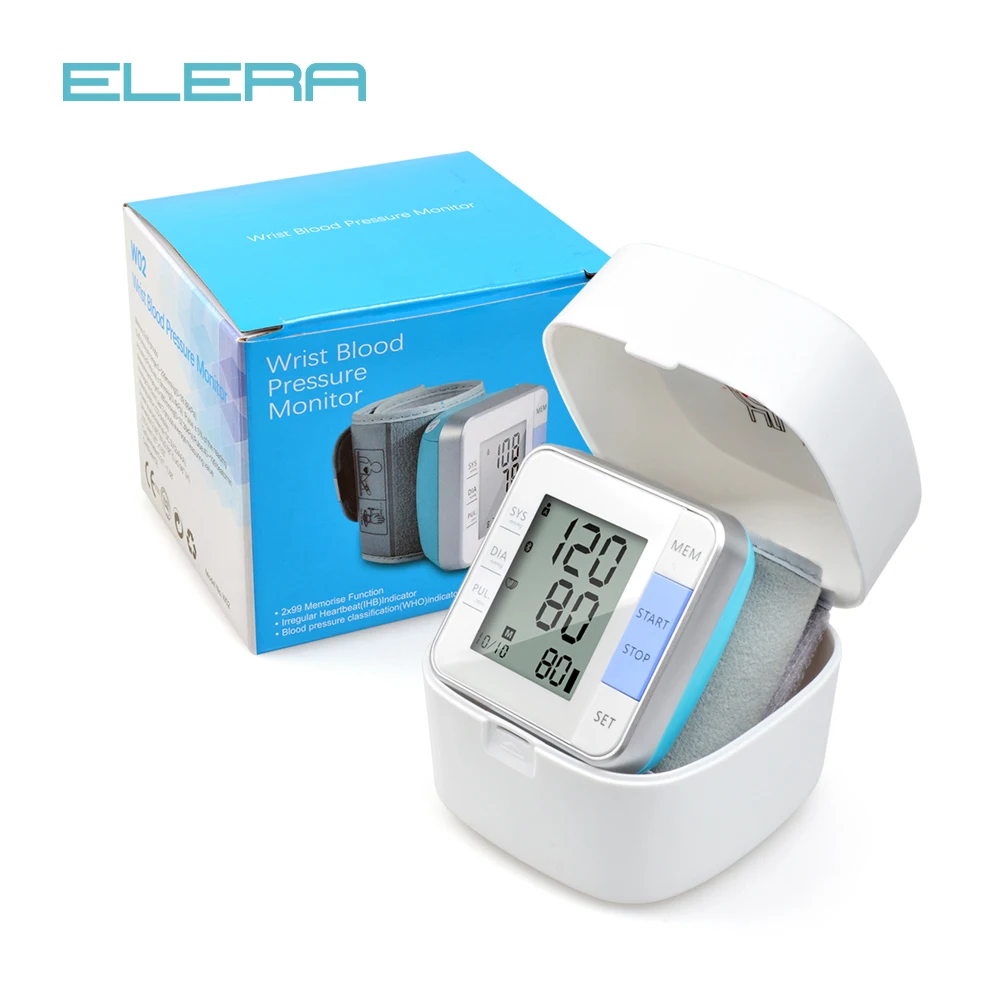 

ELERA Wrist Blood Pressure Monitor Sphygmomanometer Digital LCD Automatic Blood Pressure Meter Tonometer for measuring Pressure