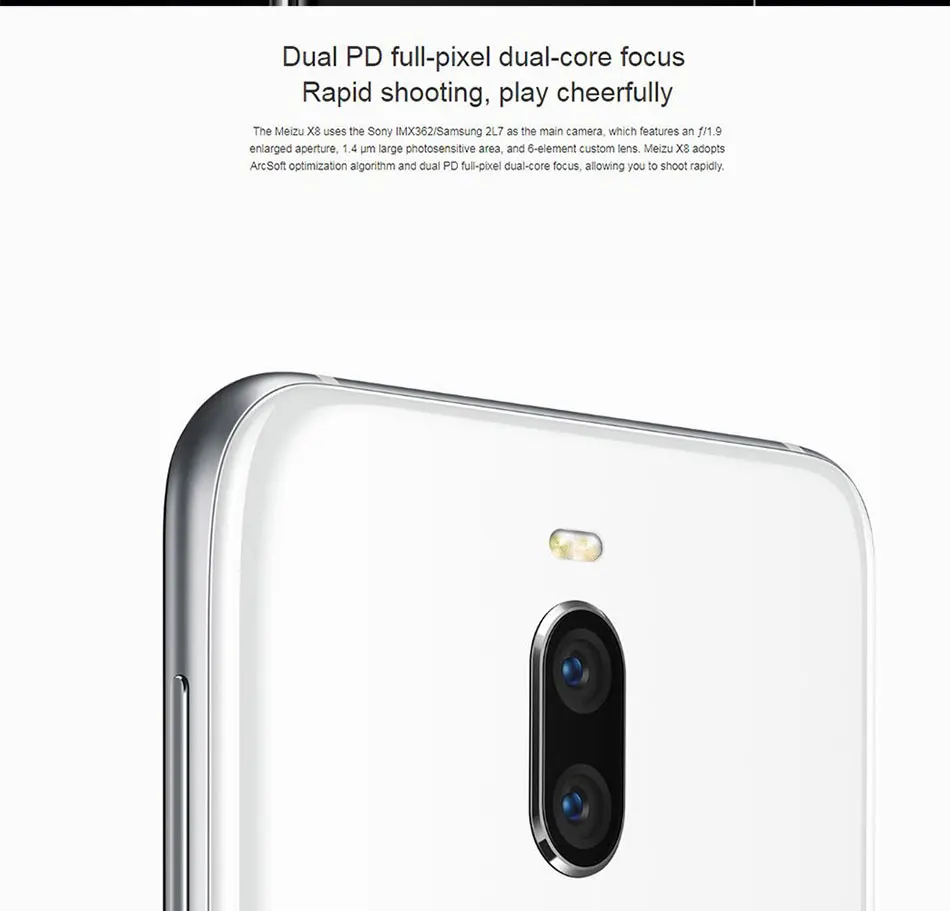 Top New Meizu X8 4G LTE Mobile Phone 6.2" 6GB RAM 128GB ROM Snapdragon 710 Octa Core 2220x1080 px Dual Rear Camera Smart Phone 4