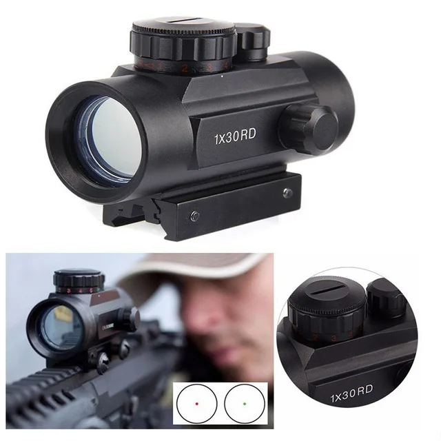 

Hunting sight 1X30 Holographic Dot Sight Airsoft Red Green Dot Sight optics Hunting Scope 11mm 20mm Rail Mount Collimator Sigh