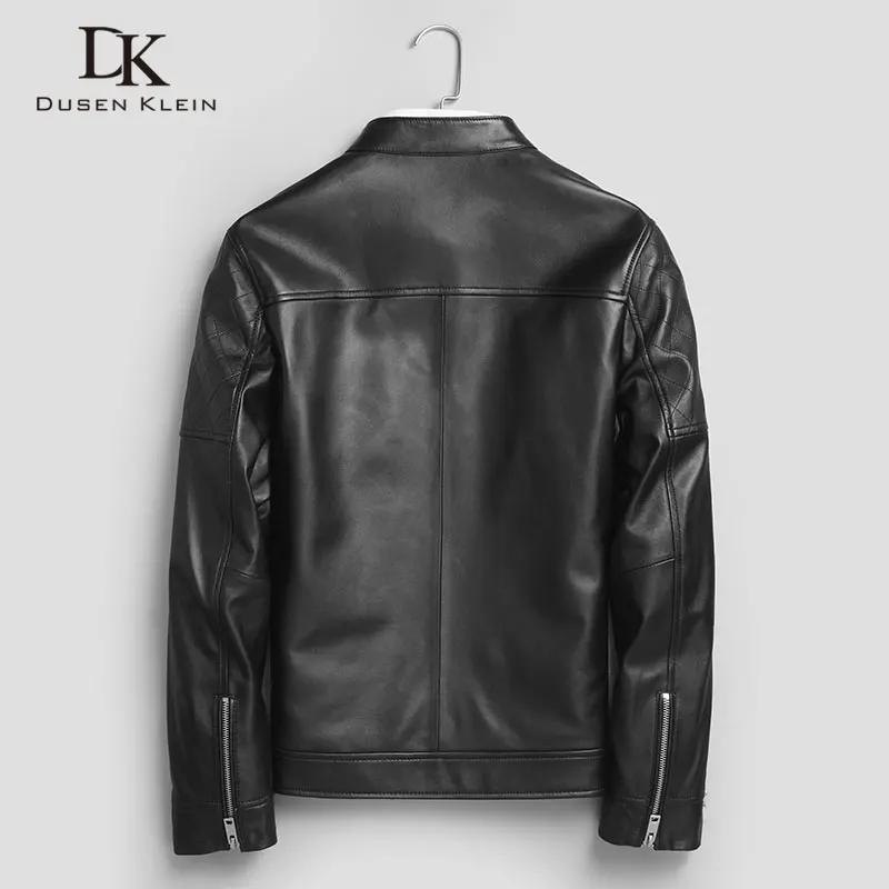 Мужская осенняя куртка из натуральной кожи Dusen Klein роскошная Брендовая верхняя