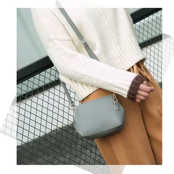 

BARHEE Simple Mini Women Crossbody Bag Gray Designer Messenger Bag Faux Suede Blogger Shoulder Sling Bag for Girls sac a main