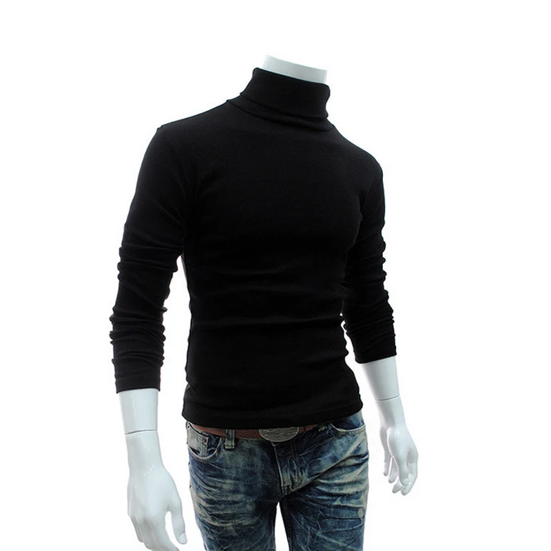 Popular Mens Black Turtleneck Sweater-Buy Cheap Mens Black