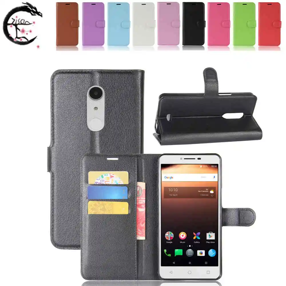 

Flip Cover For Alcatel One Touch A3 XL 9008D A3XL PU Leather Case Phone Wallet Cases Holder Stand Casing Card Slots Covering