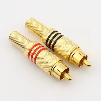 

20 PCS RCA Gold Solder Type Male Jack Plug Adapter Connector Convertor