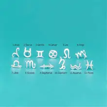 QIAMNI 12 лет с рисунком звездных знаков зодиака Созвездие гороскоп Астрология Galaxy Стад серьги, подарок на день рождения Для женщин Pendientes дропшиппинг