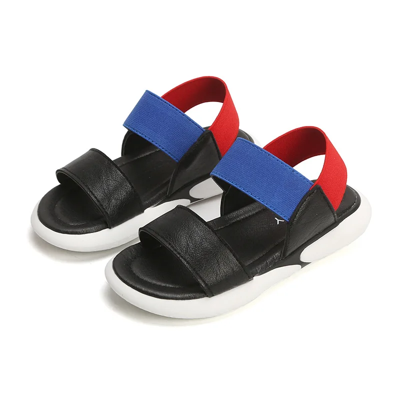 

COZULMA Summer Girls Patchwork Beach Sandals Children Slip-on Rubber Sole Slippers Kids Slip-Resistant Sandals Shoes