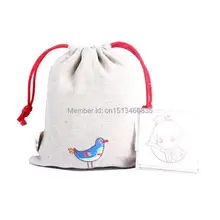 100 шт/партия CBRL джутовые/льняные сумки на шнурке и мешочек для аксессуаров/Ipad air, различные цвета, размер на заказ