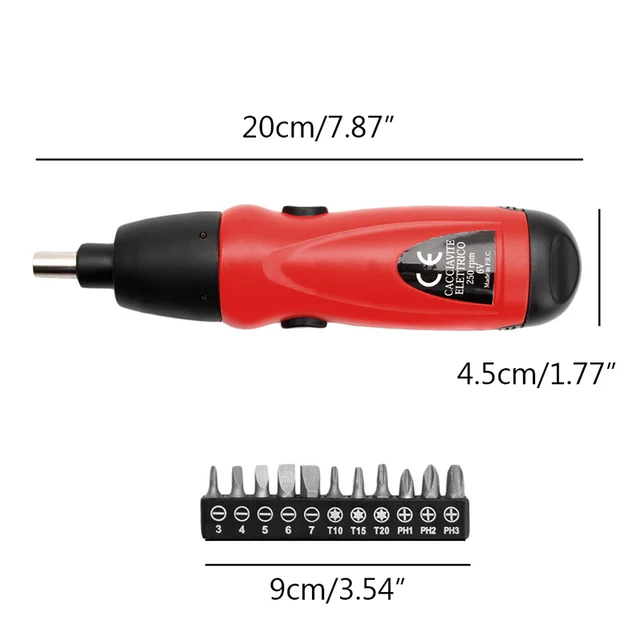 Electrics Screwdriver 6V Battery Operated Cordless Screwdriver Drill Tool Better 1 set 2017