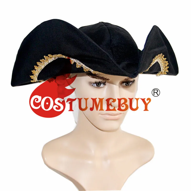 CostumeBuy Caribbean пиратская шляпа Мужской суд судьей белый парик Хэллоуин вечерние парик с Европейский суд шляпа L920