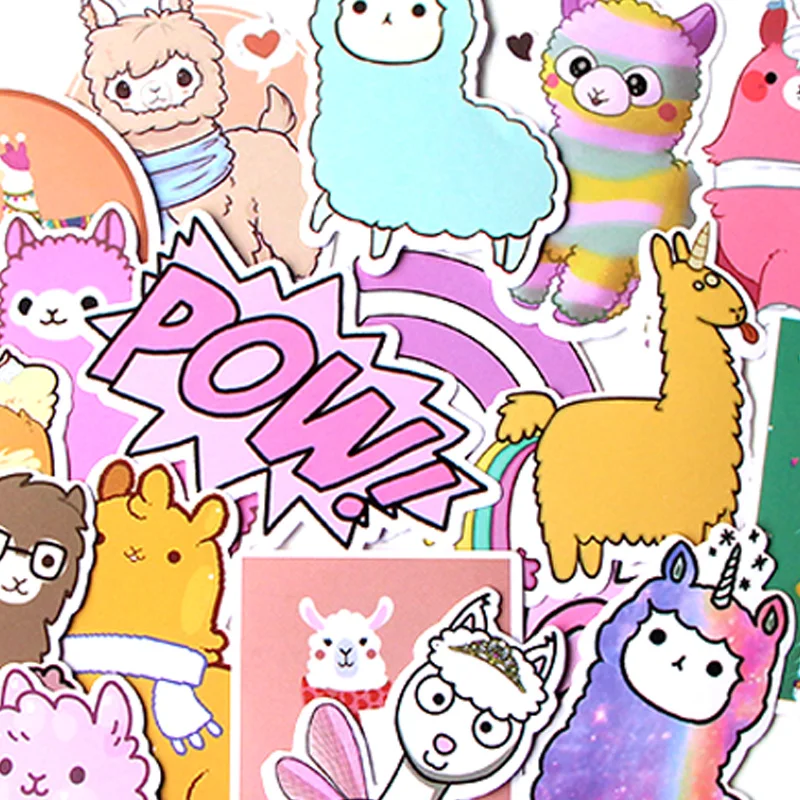 18pcs Alpaca llama cute kids vintage Laptop Decoration Styling Decals DIY scrapbooking album Stickers pasters E0025