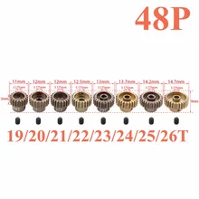 48P Motor Pinion Gear Metal 19T 20T 21T 22T 23T 24T 25T 26T 28T 48 Pitch 3.175mm Associated Losi TLR Traxxas HPI AXIAL Sakura