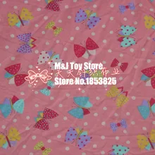 50x170 см Розовый Бант бабочка мягкий хлопок трикотажная ткань с принтом трикотажная Джерси ткань для постельного белья DIY детская футболка
