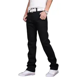 2018 для мужчин новая мода черный джинсы тонкие прямые брюки для девочек тренд повседневное бизнес мотобрюки более размеры 27-33 34 36 38 40