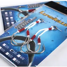 Lurekiller Вибрационный крючок медленно рыболовный крючок 2/0 3/0 4/0 5/0 double вспомогательный крючок рыболовный крючок