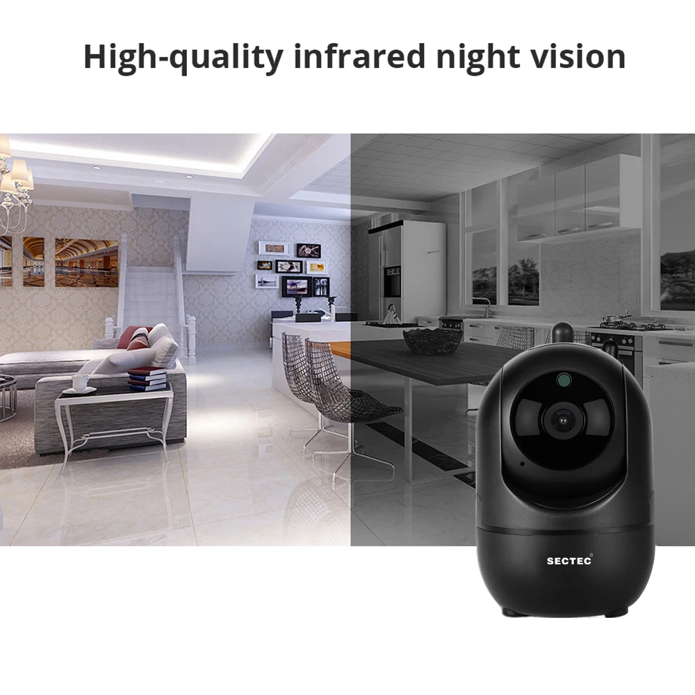 Sectec HD 1080 P سحابة اللاسلكية Wifi كاميرا ذكي السيارات تتبع من الإنسان المنزل الأمن مراقبة CCTV شبكة IP كاميرا