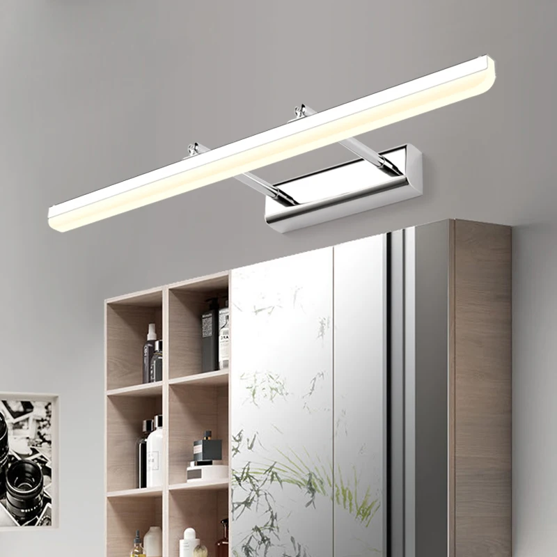 الحديثة الحمام LED الغرور ضوء الجدار مصباح داخلي نوم للماء الفضة جدارية مرآة الإضاءة ل الشمعدان أضواء تركيبات