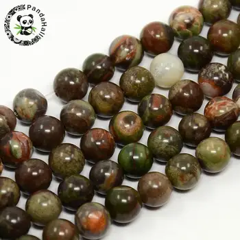 

natural stone beads strands, ocean, dyed, round, brown, 10mm, hole: 1mm