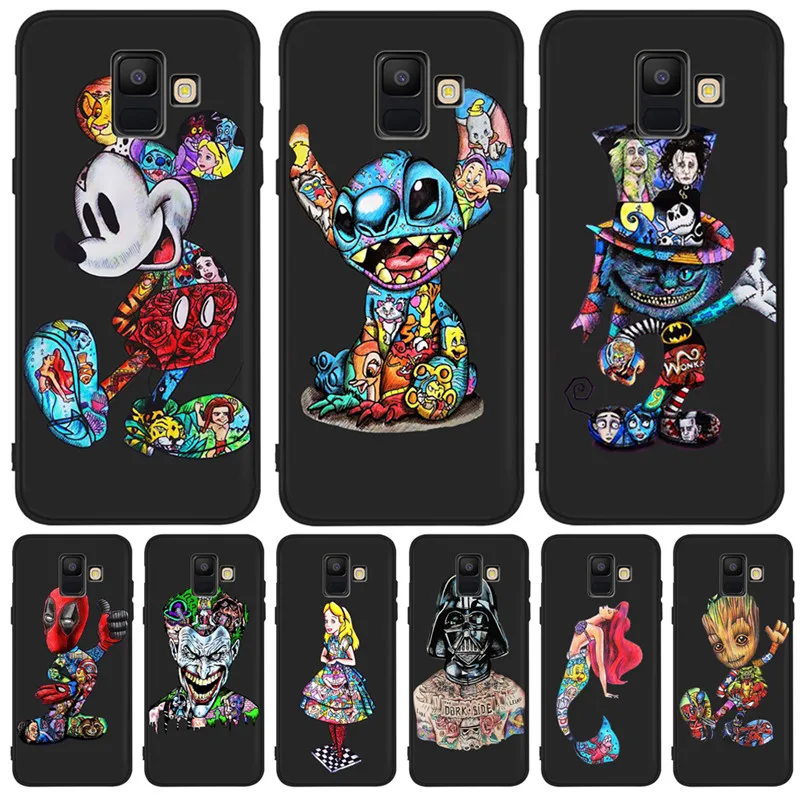 

Groot Joker Stitch cat For Samsung Galaxy A9 A8 A7 A6 A5 A3 J3 J4 J5 J6 J8 Plus 2017 2018 phone Case Cover Coque Etui silicone